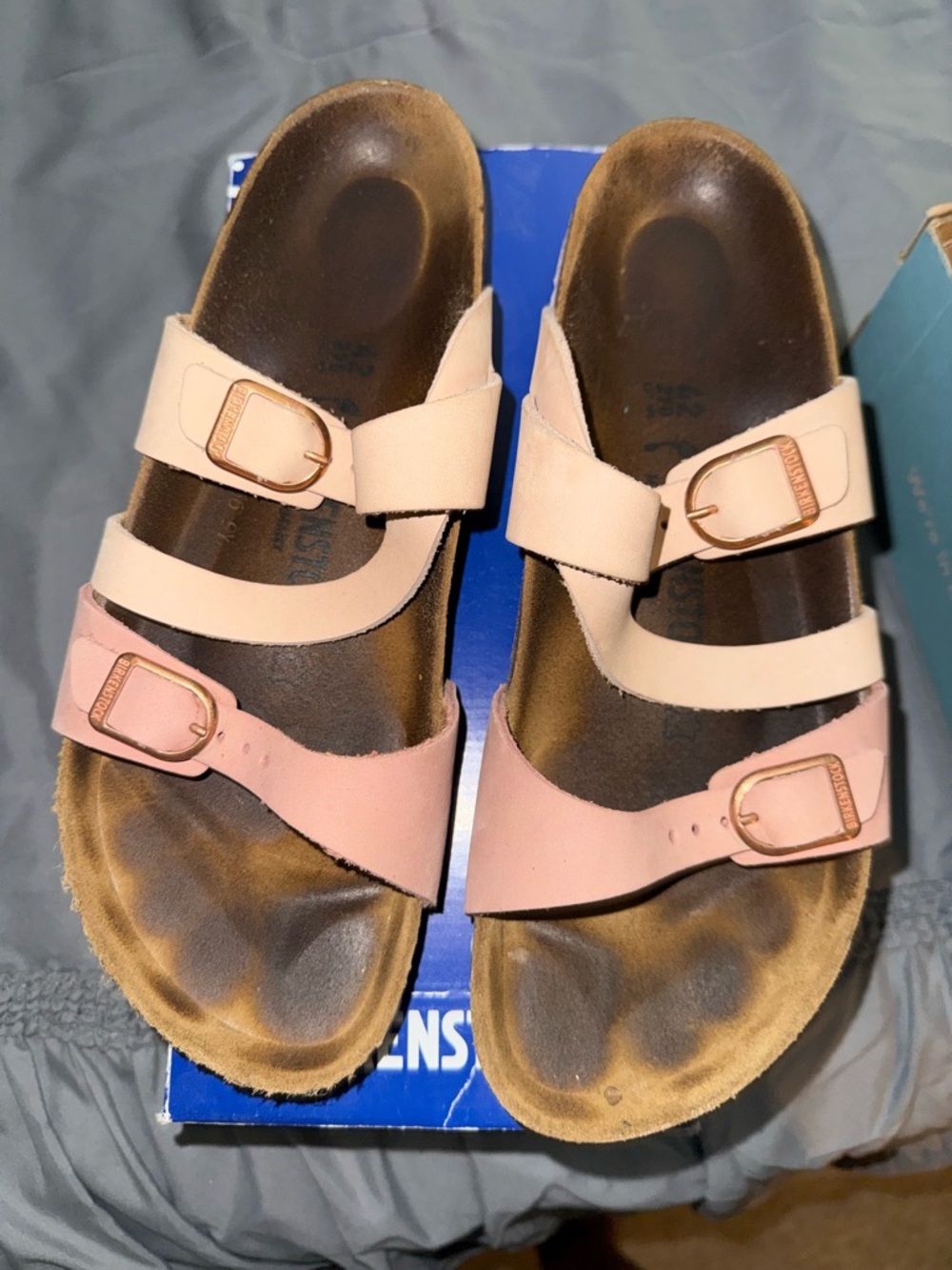 Birkenstock Salina Double-Strap Sandals in Rose/Old Rose - Picture 2 of 2